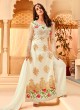 Off White Net Embroidered Party Wear Staraight Cut Suit Myra Vol 3 5115 By Hotlady SC/015357