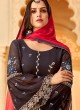 Black Georgette Embroidered Party Wear Staraight Cut Suit Myra Vol 3 5116 By Hotlady SC/015358