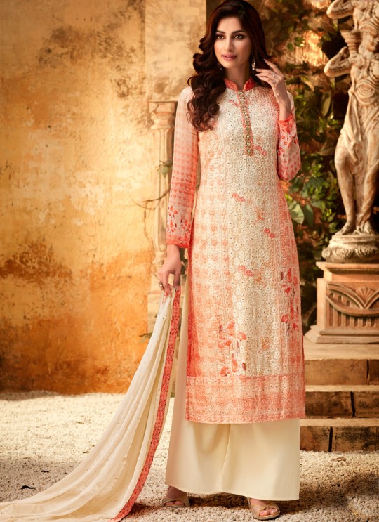 Orange Georgette Palazzo Style For Ceremony Fulkari 7172 By Hotlady SC/016351 Orange Georgette Palazzo Style For Ceremony Fulkari 7172 By Hotlady SC/016351