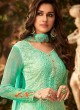 Sea Green Georgette Palazzo Style For Ceremony Fulkari 7173 By Hotlady SC/016352