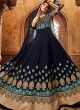 Pure Georgette Floor Length Wedding Anarkali Suit In Blue Nairaa 7711 By Hotlady SC-017434