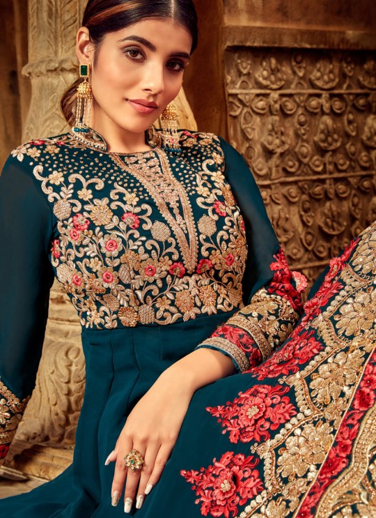 Wedding Wear Floor Length Anarkali Suit In Red Nairaa 7715 By Hotlady SC-017438 Wedding Wear Floor Length Anarkali Suit In Red Nairaa 7715 By Hotlady SC-017438