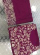 Wine Georgette Embroidered Pakistani Suits IB01 E By Kilrua