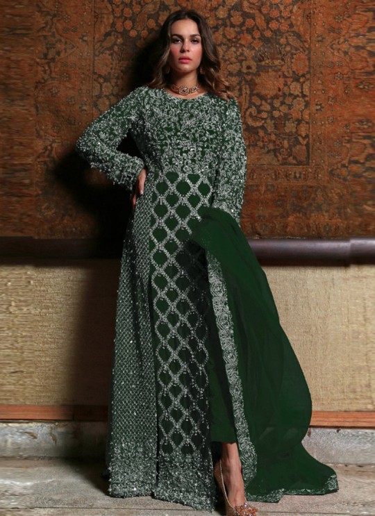 Green Georgette Bridal Designer Suit IBRIZ IB01C By Kilruba SC/018466