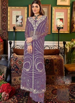 Purple Georgette Wedding Wear Salwar Kameez IBRIZ IB06P By Kilruba SC/018720