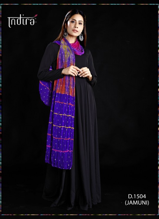 Multi Shaded Wrinkled Chiffon Festival Wear Dupatta Full Set Chunri 1501 By Indira Apparel SC/IAC1504