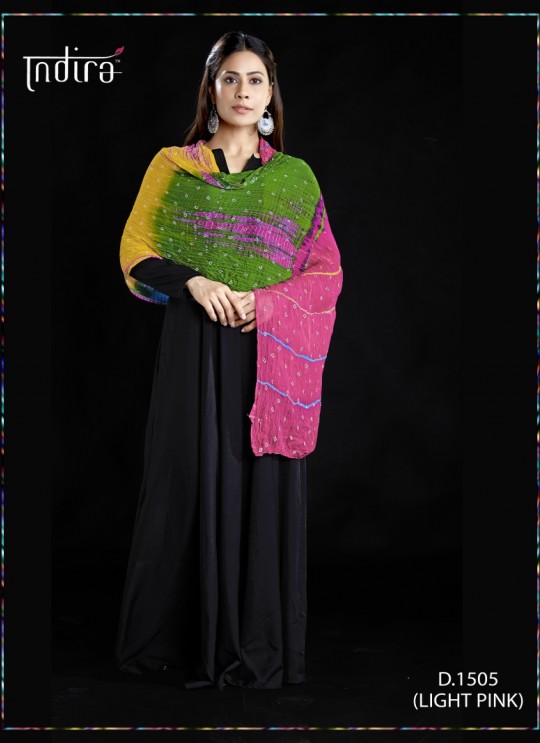 Multi Shaded Wrinkled Chiffon Festival Wear Dupatta Full Set Chunri 1501 By Indira Apparel SC/IAC1505