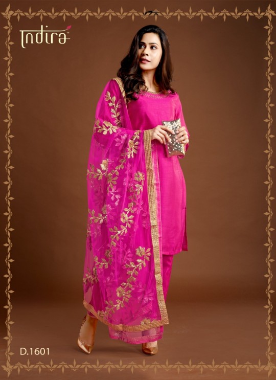 Pink Silk Party Wear Ready Made Suits Full Set Hayat Readymade 1601 By Indira Apparel SC/IA1601