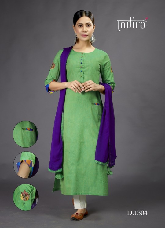 Green  Casual Wear Kurti Full Set Sada Bahar 1304 By Indira Apparel SC/IA1304
