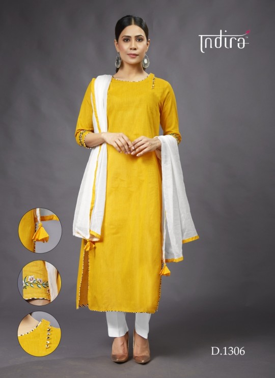 Yellow  Casual Wear Kurti Full Set Sada Bahar 1306 By Indira Apparel SC/IA1306