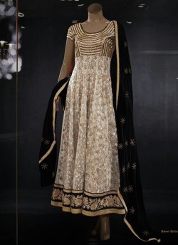 Beige Net Functions Party Heroine 5034 Colors 5034D By Jinaam Dresses SC/000168