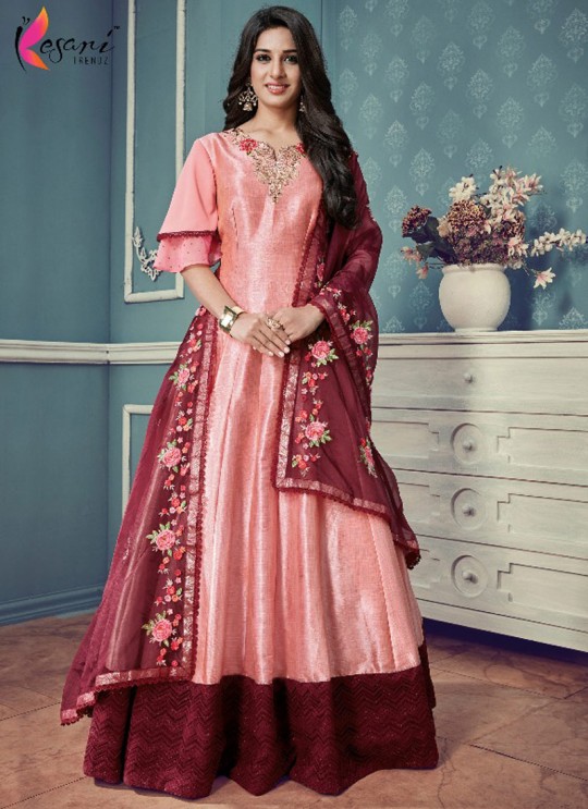 Pink Silk Embroidered Party Wear Floor Length Anarkali Kyra Vol 8 7025 By Kesari Trendz