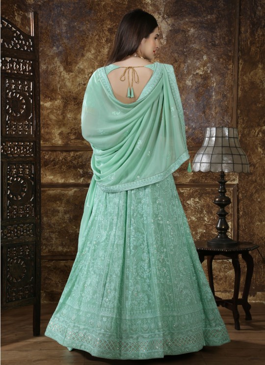 Green Georgette Festive Lucknowi Designer Lehenga Bridesmaid Vol 2 Khushbu Fashion 1084 Green Georgette Festive Lucknowi Designer Lehenga Bridesmaid Vol 2 Khushbu Fashion 1084