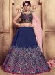 Navy Blue Silk Designer A Line Lehenga Girly Vol 3 By Khushbu Fashion 1051