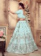 Turquoise Silk Designer A Line Lehenga Girly Vol 3 By Khushbu Fashion 1060