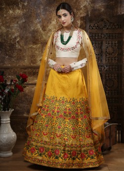 Guldasta Vol 2 By Khushbu Fashion 1102 Yellow Wedding Lehenga