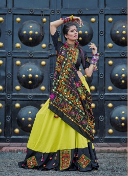 Raas Vol 1 By Khushbu Fashion 1065 Green Cotton Navratri Chaniya Choli