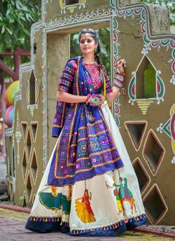 Raas Vol 2 By Khushbu Fashion 1074 Navy Blue  Soft Cotton Designer Navratri Chaniya Choli