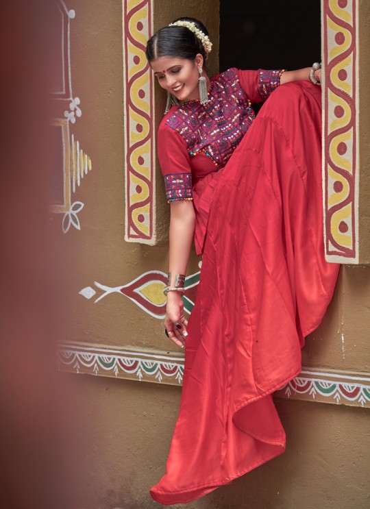 Raas Vol 2 By Khushbu Fashion 1076 Maroon  Silk Designer Navratri Chaniya Choli