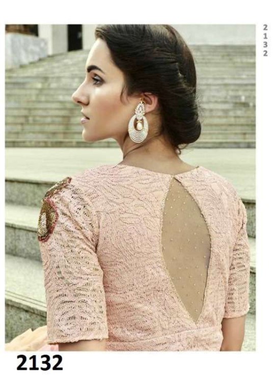 Elegance By Khwaab 2132 Pink Net Bridal Lehenga Dress