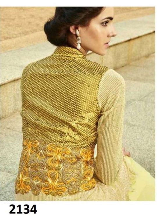 Elegance By Khwaab 2134 Yellow Net Bridal Lehenga Dress