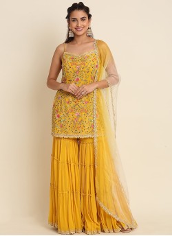 1002 Colours By Kilruba Designer Sharara kameez Collection
