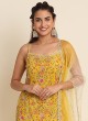 Yellow Georgette Sharara Kameez KM-1002A