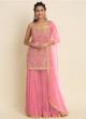 Pink Georgette Sharara Kameez KM-1002C