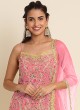 Pink Georgette Sharara Kameez KM-1002C