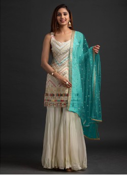 1003 Colours By Kilruba Designer Sharara kameez Collection