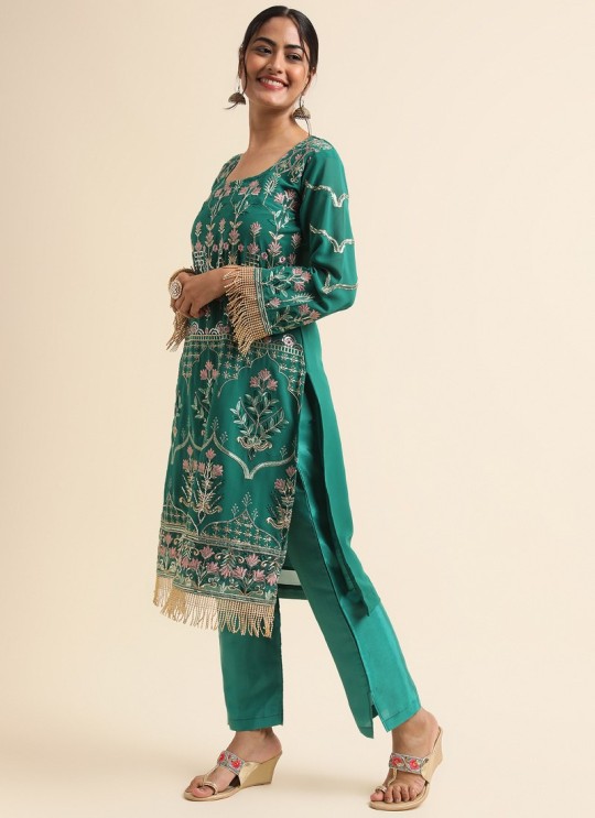 Green Faux Georgette Pakistani Suit SC-018421