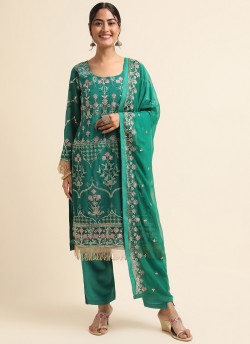 Green Faux Georgette Pakistani Suit SC-018421