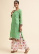 Green Faux Georgette Sharara Salwar Kameez SC-018901