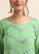 Green Faux Georgette Sharara Salwar Kameez SC-018901