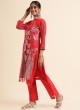 Red Faux Georgette Pakistani Suit SC-019506