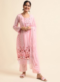 Baby Pink Faux Georgette Pakistani Suit SC-019631