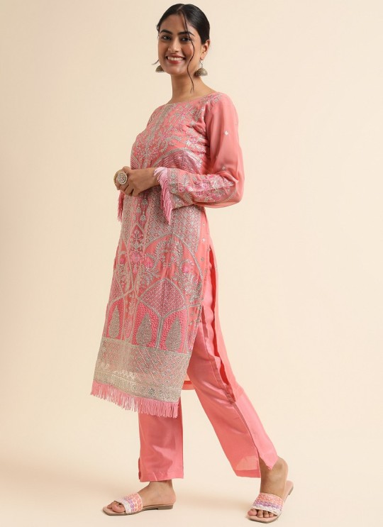 Peach Faux Georgette Pakistani Suit SC-019708