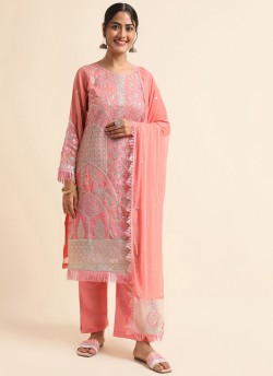 Peach Faux Georgette Pakistani Suit SC-019708