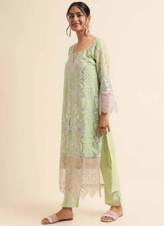 Green Faux Georgette Pakistani Suit SC-019724