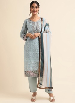 Blue Faux Georgette Pakistani Suit SC-019823
