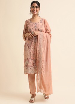 Peach Faux Georgette Pakistani Suit SC-019827
