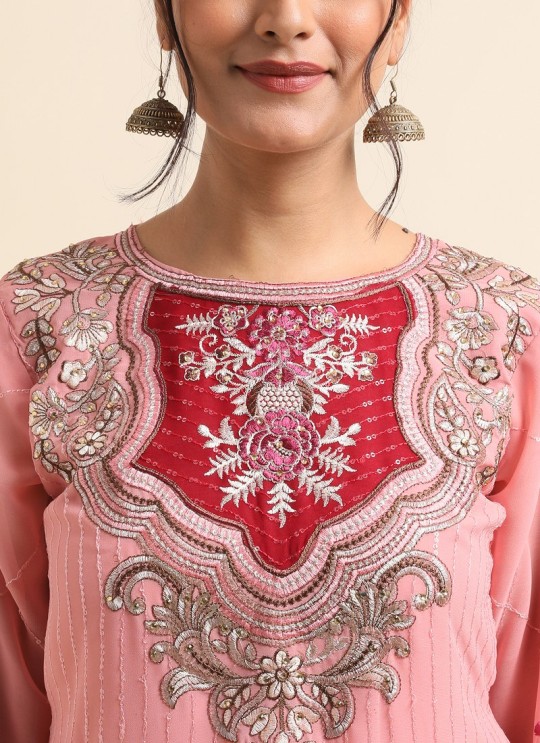 Pink Faux Georgette Pakistani Suit SC-019829