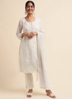 Off-white Faux Georgette Pakistani Suit SC-019850