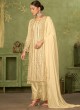 Beige Georgette Pakistani Trouser Suit By Kilruba