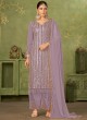 Purple Georgette Pakistani Trouser Suit By Kilruba