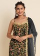 Black Georgette Embroidered Semi-Stitched Garara Suit KM-1002H Black Georgette Embroidered Semi-Stitched Garara Suit KM-1002H