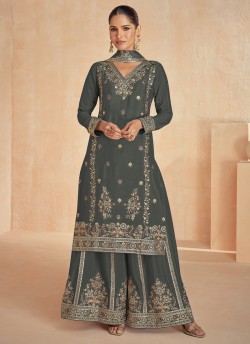 10124A to 10124B Colours By Kilruba Ready-made Designer Palazzo Suit Collection