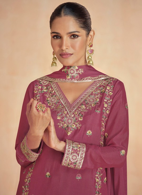Gajri Georgette Embroidered Ready-Made Palazzo Suit 10124B Gajri Georgette Embroidered Ready-Made Palazzo Suit 10124B