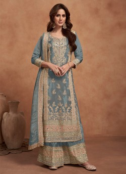 1125A to 1125F Colours By Kilruba Designer Palazzo Suit Collection