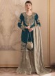Rama Green Fox Georgette Embroidered Semi-Stitched Garara Suit 1155B Rama Green Fox Georgette Embroidered Semi-Stitched Garara Suit 1155B